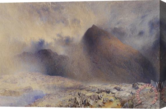 Alfred William Hunt Mount Snowdon through Clearing Clouds Stretched Canvas Print / Canvas Art