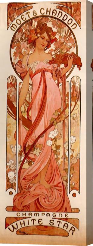 Alphonse Maria Mucha Moët & Chandon White Star Stretched Canvas Painting / Canvas Art