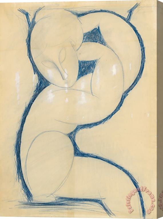 Amedeo Modigliani Caryatid, 1913 Stretched Canvas Print / Canvas Art