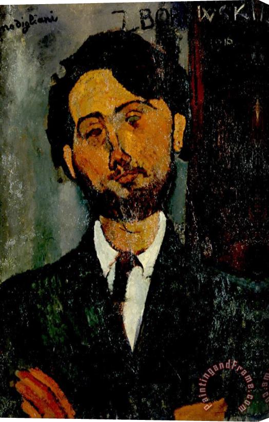 Amedeo Modigliani Portrait of Leopold Zborowski Stretched Canvas Print / Canvas Art