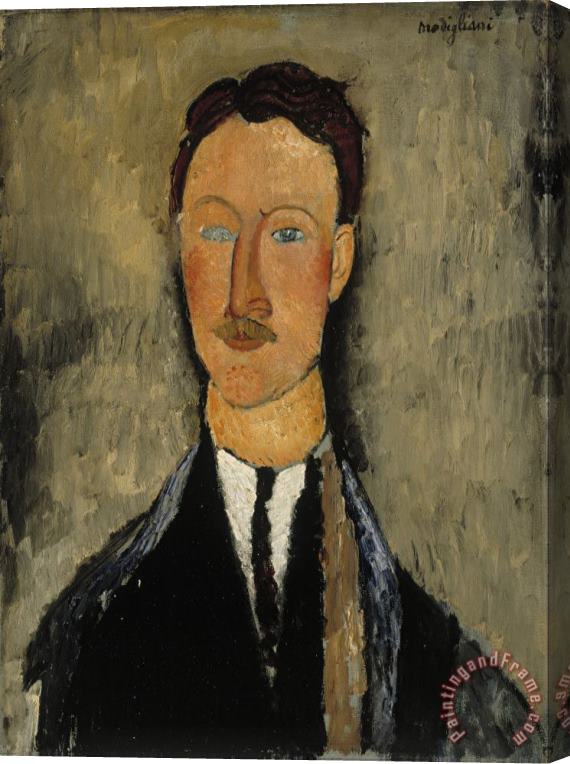 Amedeo Modigliani Portrait of The Artist Leopold Survage Stretched Canvas Print / Canvas Art