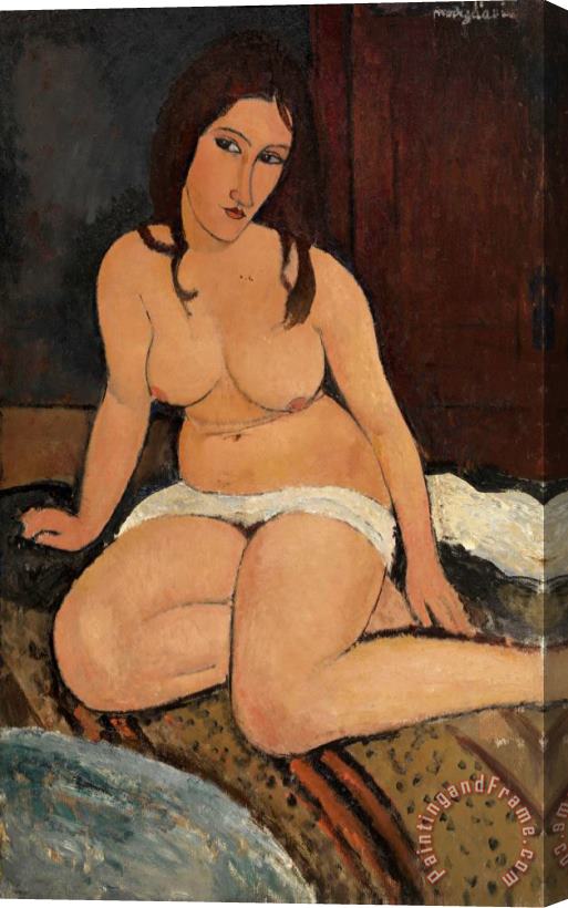 Amedeo Modigliani Seated Nude Stretched Canvas Painting / Canvas Art