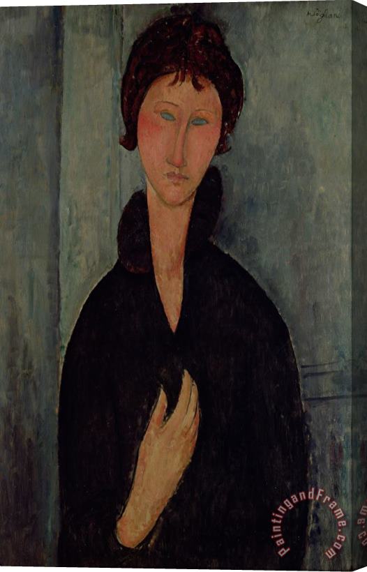 Amedeo Modigliani Woman with Blue Eyes Stretched Canvas Painting / Canvas Art