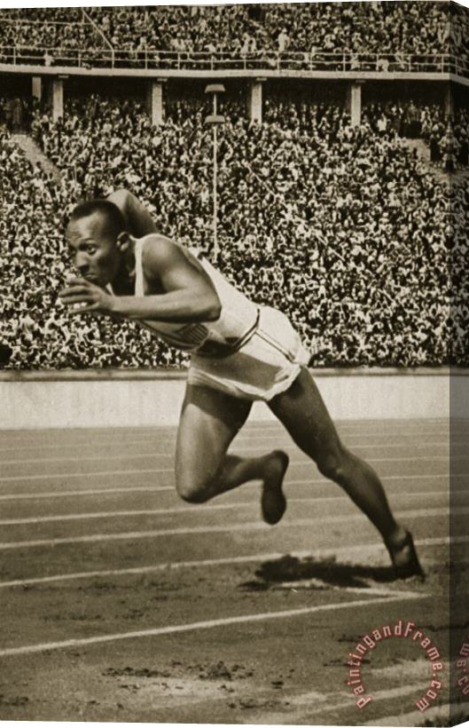 American School Jesse Owens Stretched Canvas Print / Canvas Art