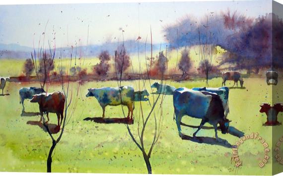 Andre Mehu The herd of Troverne Stretched Canvas Painting / Canvas Art
