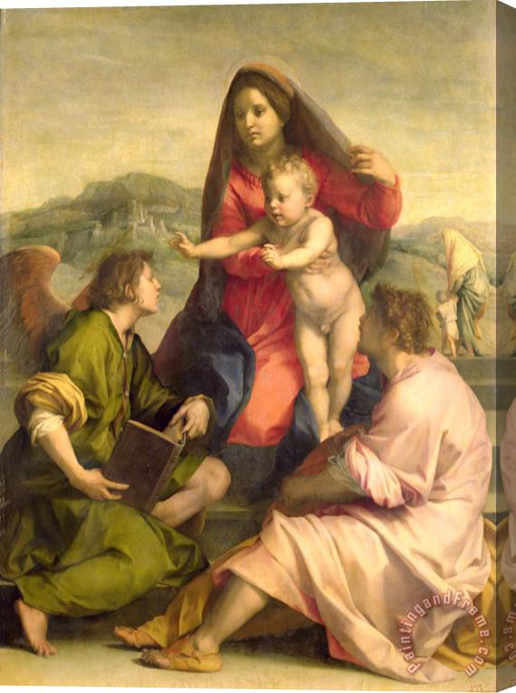Andrea del Sarto The Virgin and Child with a Saint and an Angel Stretched Canvas Print / Canvas Art