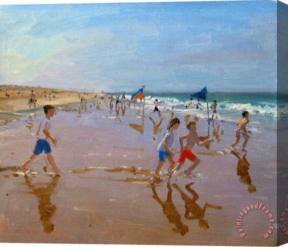 Andrew Macara Flags and reflections Stretched Canvas Print / Canvas Art
