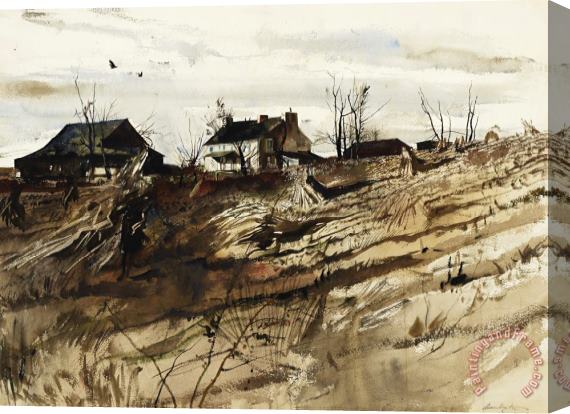 andrew wyeth Chester County Farm, 1947 Stretched Canvas Print / Canvas Art