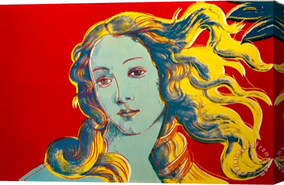 Andy Warhol Birth of Venus Red Stretched Canvas Painting / Canvas Art