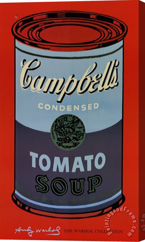 Andy Warhol Campbell S Soup Can 1965 Blue And Purple Stretched Canvas Painting / Canvas Art
