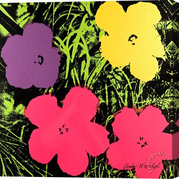 Andy Warhol Flowers 1970 Stretched Canvas Print / Canvas Art