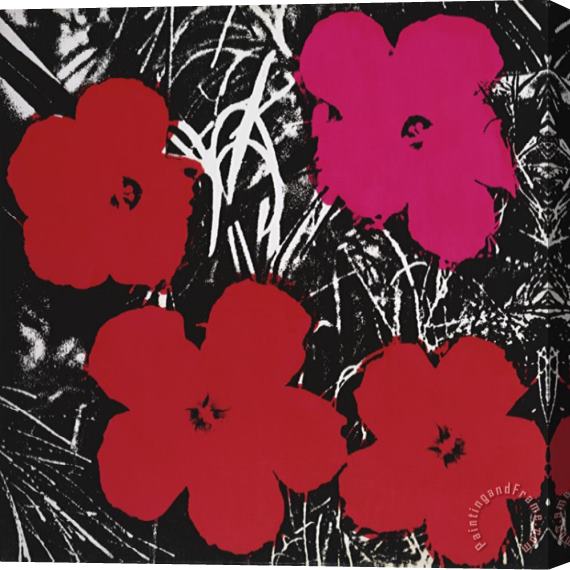 Andy Warhol Flowers Red And Pink C 1964 Stretched Canvas Print / Canvas Art