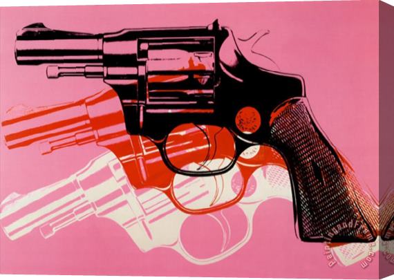 Andy Warhol Gun C 1981 82 Stretched Canvas Painting / Canvas Art