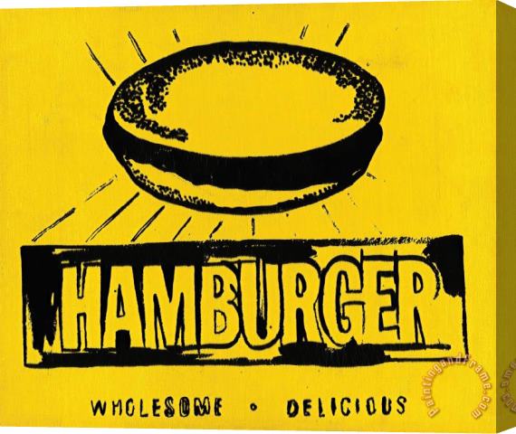 Andy Warhol Hamburger C 1985 86 Stretched Canvas Painting / Canvas Art