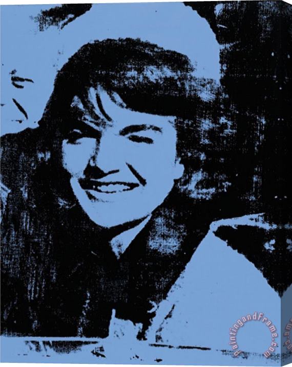 Andy Warhol Jackie 1964 Blue Stretched Canvas Print / Canvas Art