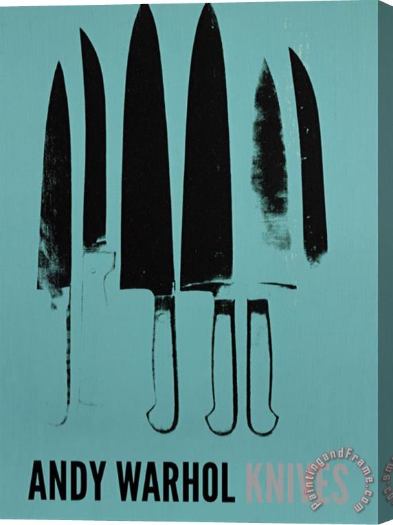 Andy Warhol Knives C 1981 82 Aqua Stretched Canvas Painting / Canvas Art