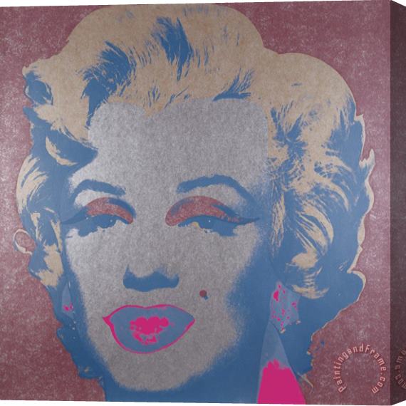 Andy Warhol Marilyn Monroe 1967 Silver Stretched Canvas Painting / Canvas Art