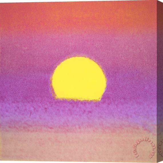 Andy Warhol Sunset C 1972 40 40 Lavender Stretched Canvas Painting / Canvas Art
