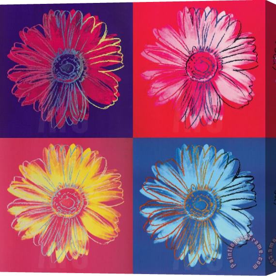 Andy Warhol Warhol Daisies Stretched Canvas Painting / Canvas Art