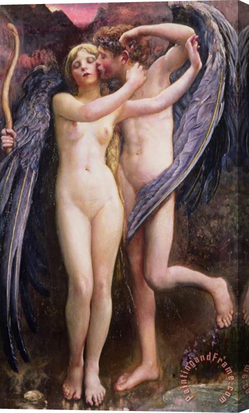Annie Louisa Swynnerton Cupid and Psyche Stretched Canvas Print / Canvas Art