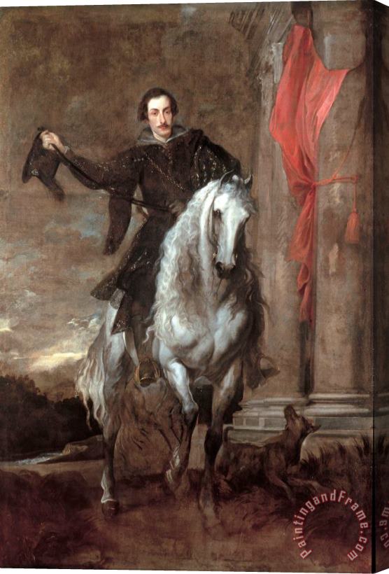 Anthonie Van Dyck Anton Giulio Brignole Sale on Horseback Stretched Canvas Print / Canvas Art