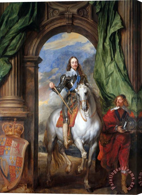 Anthony van Dyck Charles I with Monsieur De St Antoine Stretched Canvas Print / Canvas Art