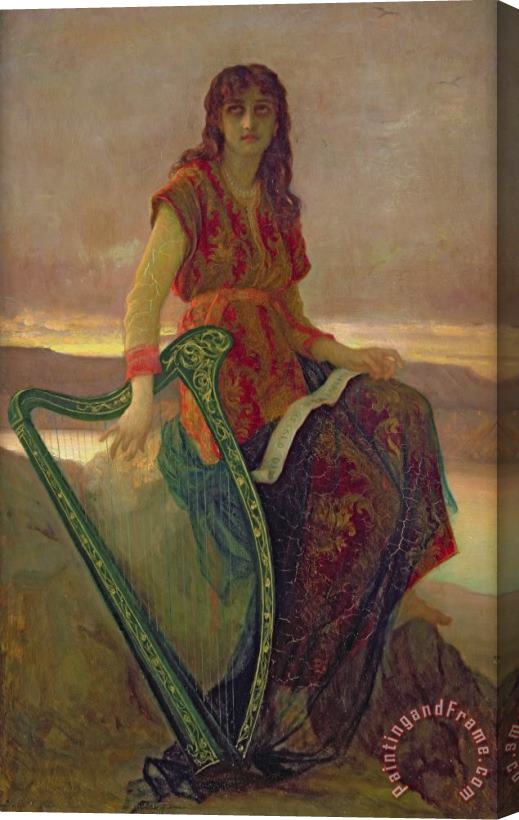 Antoine Auguste Ernest Herbert The Harpist Stretched Canvas Painting / Canvas Art