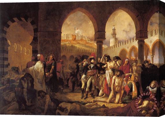 Antoine Jean Gros Bonaparte Visiting The Pesthouse in Jaffa, March 11, 1799 Stretched Canvas Print / Canvas Art