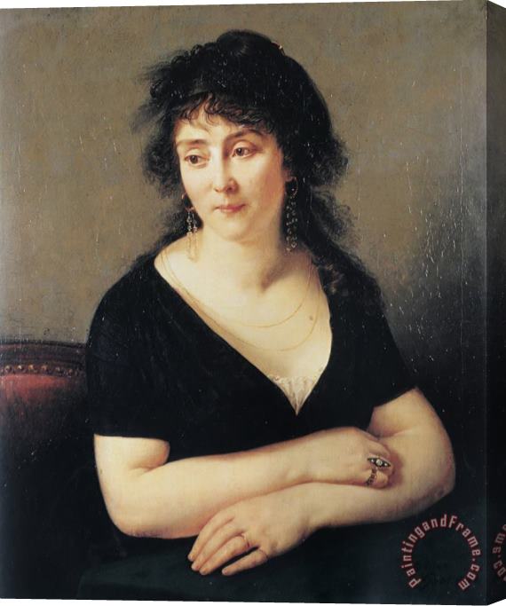 Antoine Jean Gros Portrait of Madame Bruyere Stretched Canvas Print / Canvas Art
