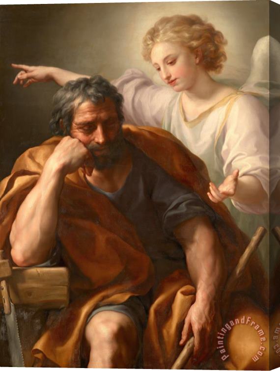 Anton Raphael Mengs The Dream of St. Joseph Stretched Canvas Painting / Canvas Art