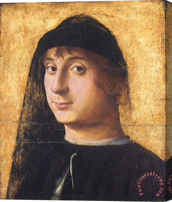 Antonello da Messina Portrait of a Young Gentleman Stretched Canvas Print / Canvas Art