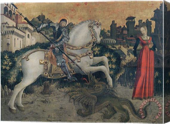Antonio Cicognara Saint George And The Princess Stretched Canvas Print / Canvas Art