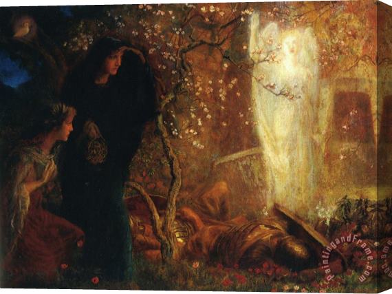 Arthur Hughes He Is Risen Stretched Canvas Painting / Canvas Art