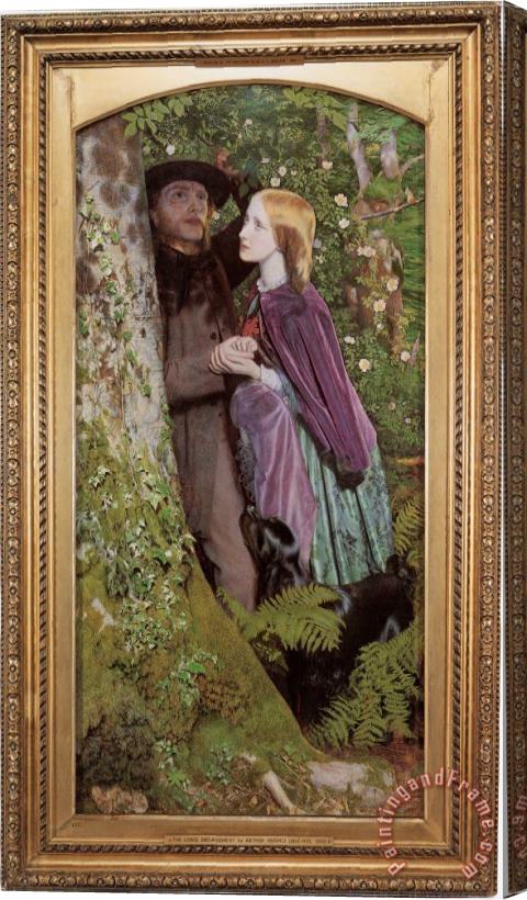 Arthur Hughes The Long Engagement Stretched Canvas Painting / Canvas Art