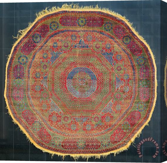 Artist, Maker Unknown, Egyptian Octagonal Carpet Stretched Canvas Print / Canvas Art