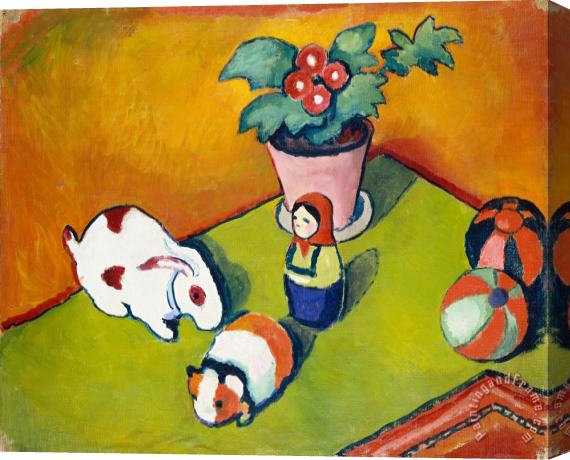 August Macke Little Walter's Toys Stretched Canvas Painting / Canvas Art