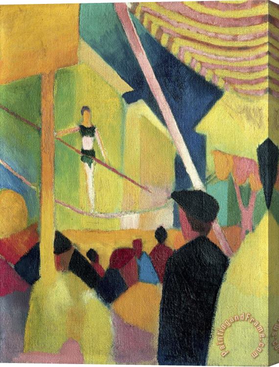 August Macke Tightrope Walker Stretched Canvas Painting / Canvas Art