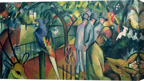 August Macke Zoological Garden I Stretched Canvas Print / Canvas Art