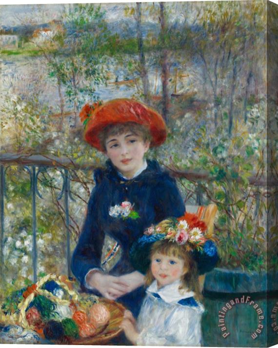 Auguste Renoir Two Sisters On The Terrace Stretched Canvas Painting / Canvas Art