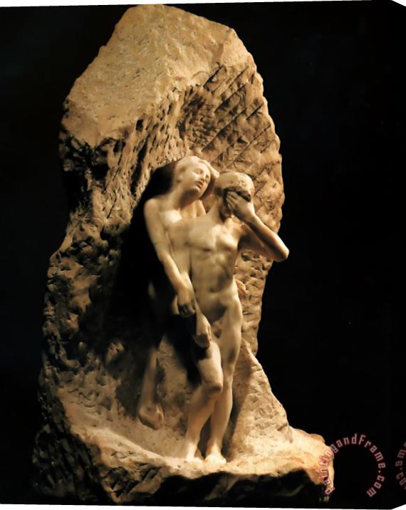 Auguste Rodin Adam And Eve Expelled From Paradise Stretched Canvas Painting / Canvas Art