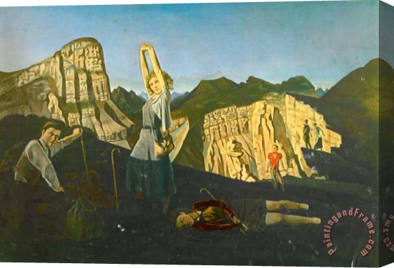 Balthasar Klossowski De Rola Balthus The Mountain 1937 Stretched Canvas Print / Canvas Art