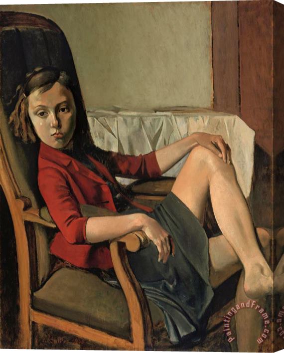 Balthasar Klossowski De Rola Balthus Therese 1938 Stretched Canvas Painting / Canvas Art