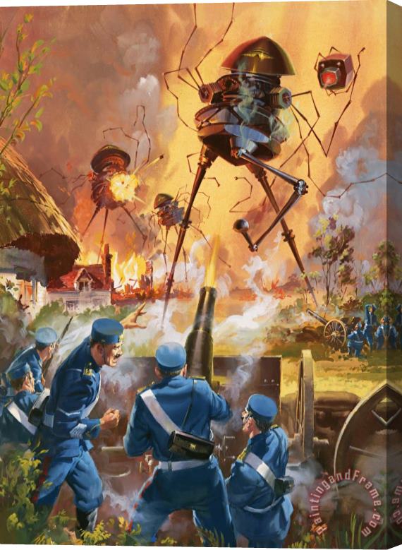 Barrie Linklater War of the Worlds Stretched Canvas Print / Canvas Art