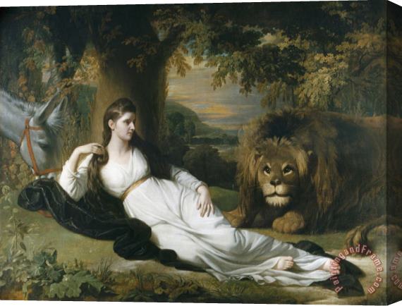 Benjamin West Una And The Lion (mary Hall in The Character of Una) Stretched Canvas Print / Canvas Art