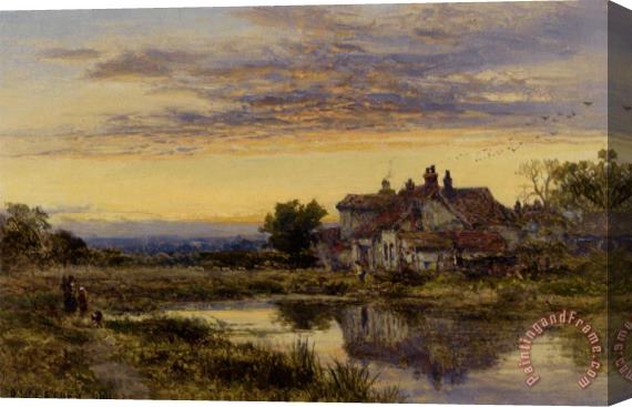 Benjamin Williams Leader A Lonely Homestead Stretched Canvas Print / Canvas Art