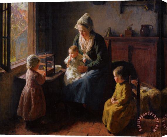 Bernard Jean Corneille Pothast A Happy Family Stretched Canvas Painting / Canvas Art