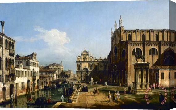 Bernardo Bellotto The Campo Di Ss. Giovanni E Paolo, Venice Stretched Canvas Print / Canvas Art