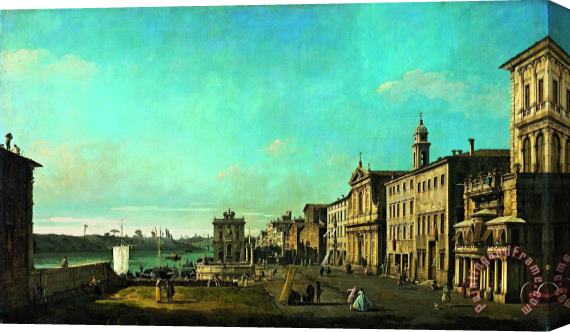 Bernardo Bellotto View of Via Di Ripetta in Rome Stretched Canvas Print / Canvas Art