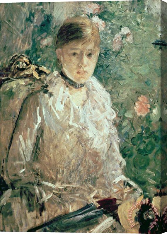 Berthe Morisot Portrait of a Young Lady Stretched Canvas Painting / Canvas Art