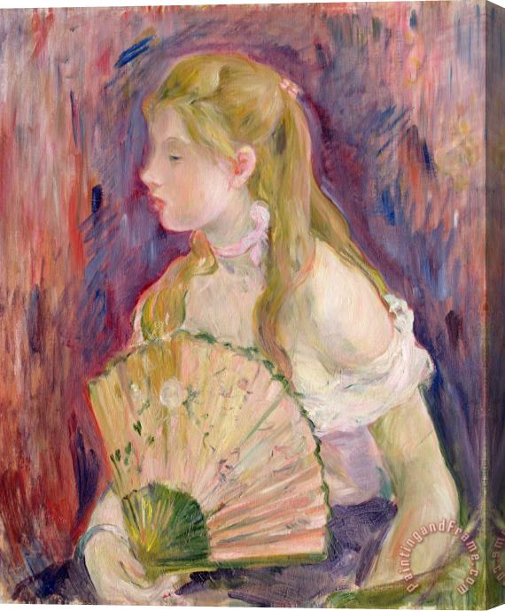 Berthe Morisot Young Girl with a Fan Stretched Canvas Print / Canvas Art